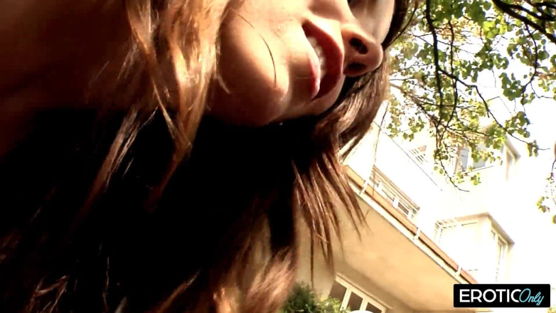 EroticOnlyBisexual: Horny Babes Dildo Drilling Wet Pussies Outdoors