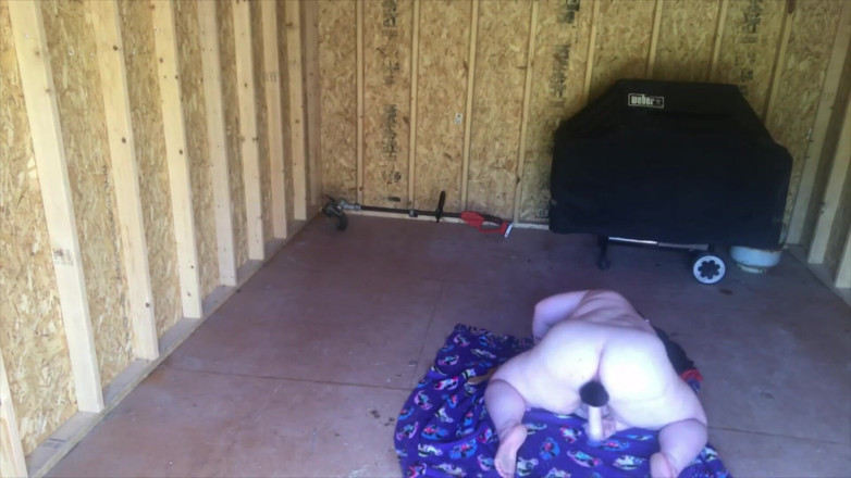 Lyla Switch: Bunny masturbates in the shed