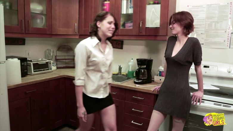 Naughty Lesbian Girls: Butch Lesbian Boss Likes to Show off Her Sexual Prowess...