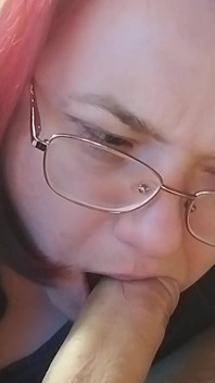 I Film My Husband as I Suck My Neighbor with Cum in Mouth