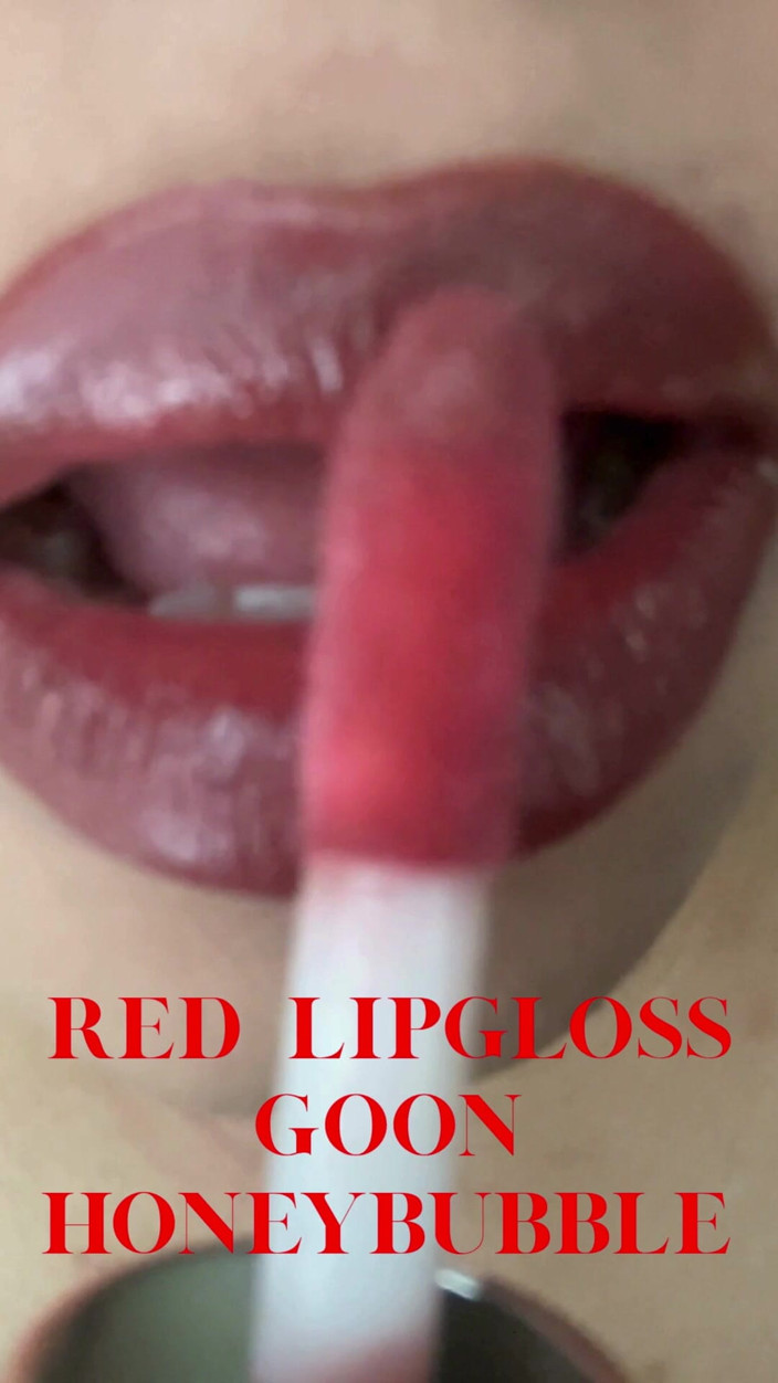 honeyblubbleaudios: Applying Red Lipgloss Lip Fetish, Gooning, Femdom, Findom
