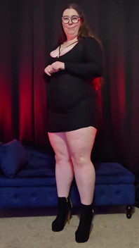 Dicke bBW probiert kleider & heels kurvige Plus-Size-Anprobe