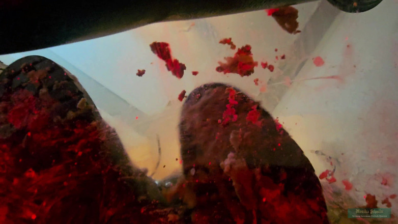 Strict Senz: Monika Schmidt burger esmagando gigantes cuspindo bota adoração