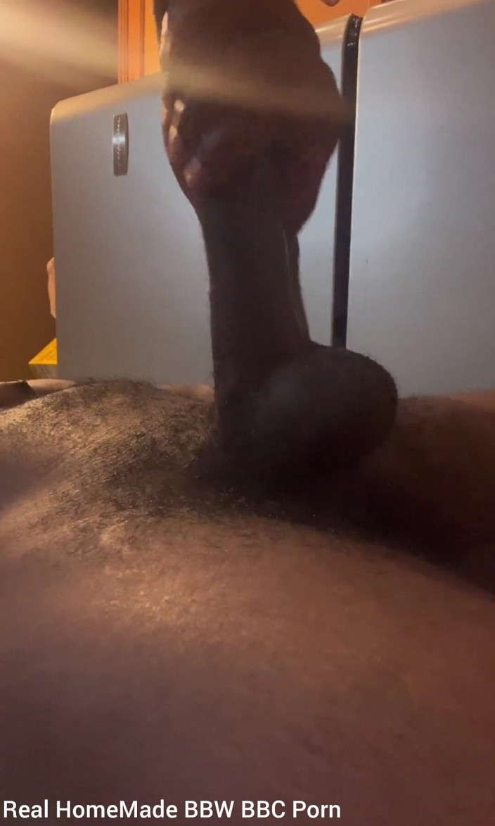 Big black cock BBCee: Swinging Teaseing Stroking My Big Black Cock in the Kitchen