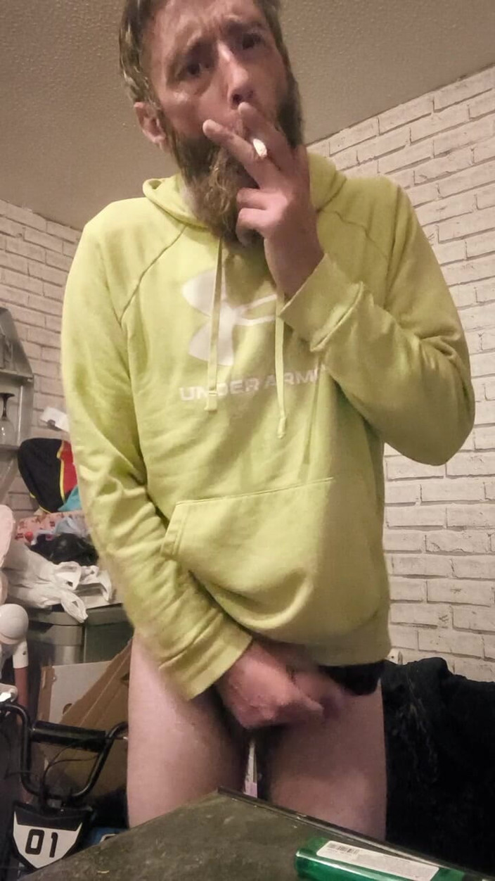 Smoking stoker: Smoking and Playing with My Big Dick