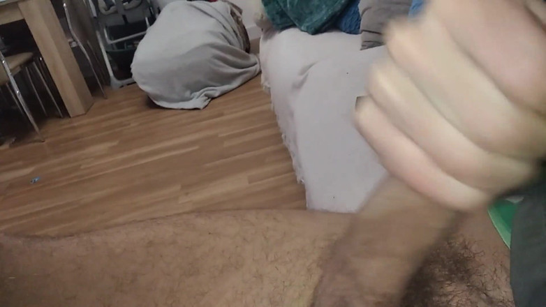 Elvissc: Little Man with Hairy Balls Hits His Fat Cock Hard...