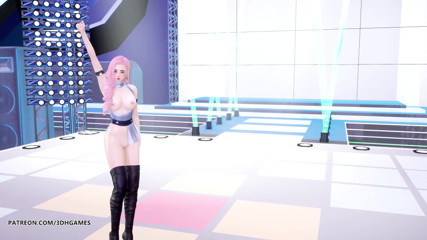 3D-Hentai Games: [MMD] Kep1er - Up! Ahri Seraphine Kaisa hot striptease league of...