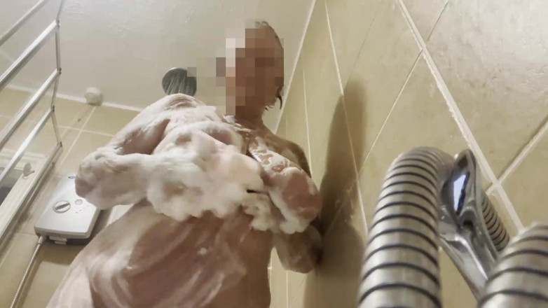 Julie Cunningham: BBW nackte dusche. Seifige titten und fotze