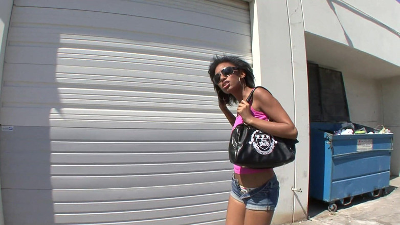 Lucky Cooch: Two ebony sluts are bouncing on dude's big black cock