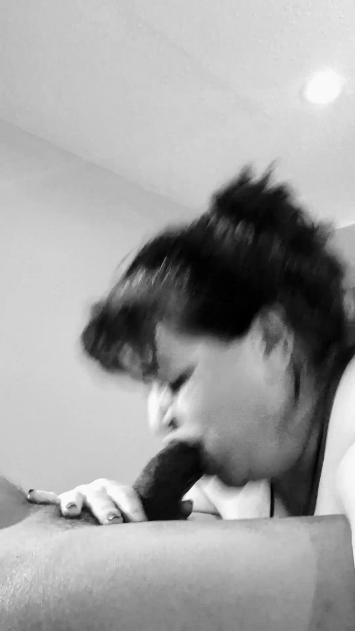 MrsHoley: Sucking the Black off Stepdaddy's Dick