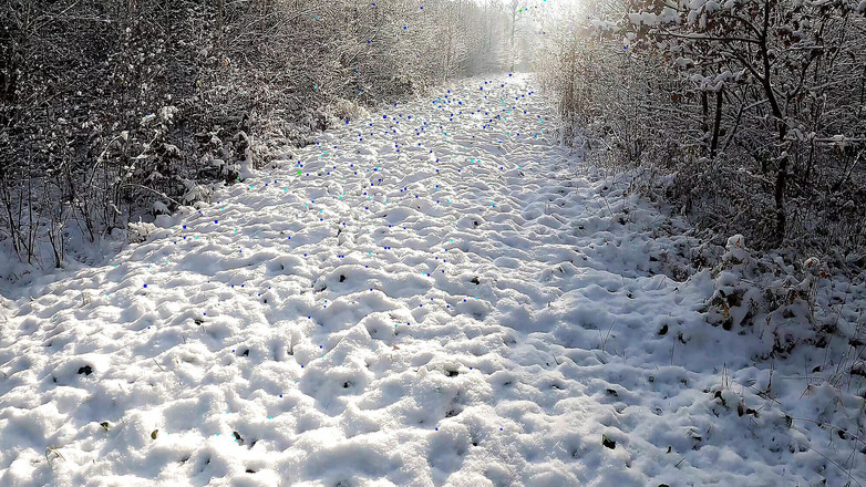 Bouncy Tits Action: Cewek dengan toket topless lagi asik mendaki di tengah salju