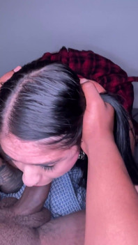 I Caught My Gothic BBW Stepsister, and We Had Interracial Sex with My BBC Until I Came in Her Mouth!