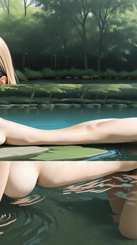 Diese schöne vollbusige nackte frau, die schwimmt, wird sie wild fahren - 2