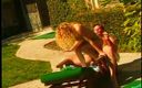VOP Porno: Blonde chick gets slammed and jizzed outdoors