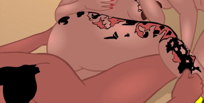 Back Alley Toonz: 포탈을 여는 재미 섹시한 거유 흑누나 쓰리섬