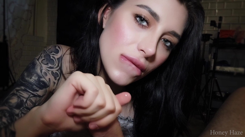 Honey Haze: Srepsiter Gentle Blowjob Turns Into a Rough Anal Sex. Honey...