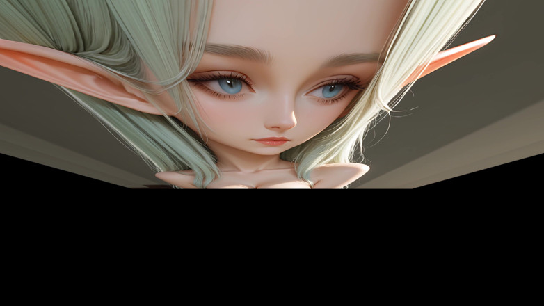 LustRender: Presentación de diapositivas de Lustrender: hermosa cabeza de elfo desnuda...