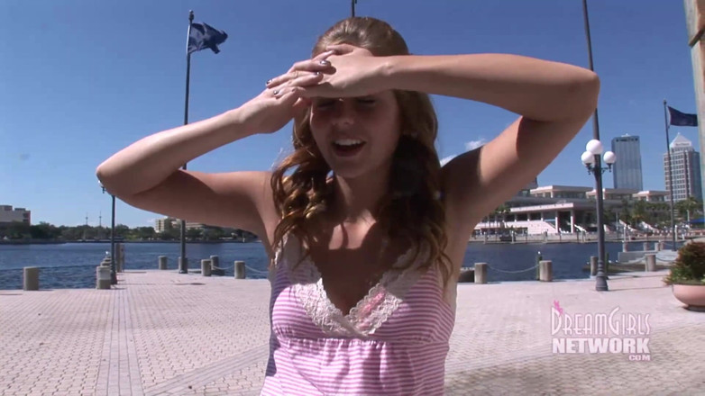 Dream Girls: Shy first time flasher in Tampa