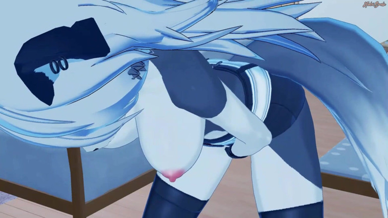 Hentai Smash: Loona masturbating in the living room - Helluva boss Hentai.