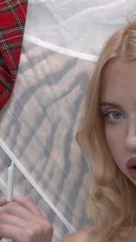 Sexy Pornstar Chloe Cherry Enjoys a Holiday Smoke