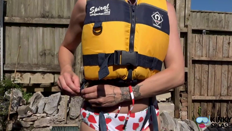 UKCuteGirl Lucy Lauren: Tight Lifejacket Tease - Bikini Brat in the Pool