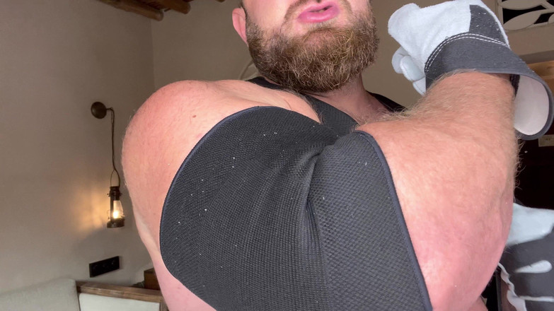 Jack stacked: Lycra-fetisch Metal bücken mit wichsen und spermaessen