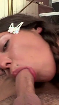 Tattooed Chick Gets Her Pussy Drilled and Hair Pulled by a Handsome Guy on the Stairs