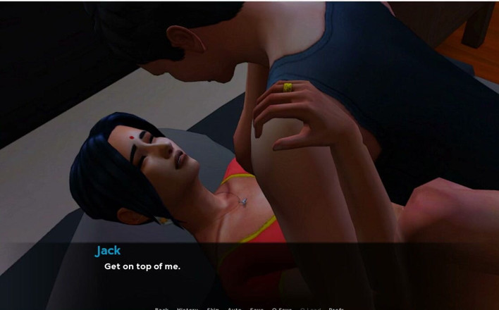 XXX Games Bunk: Insimology - Hra - Roleplay - Saree -Desi Služka šuká majitele nevlastního syna v posteli