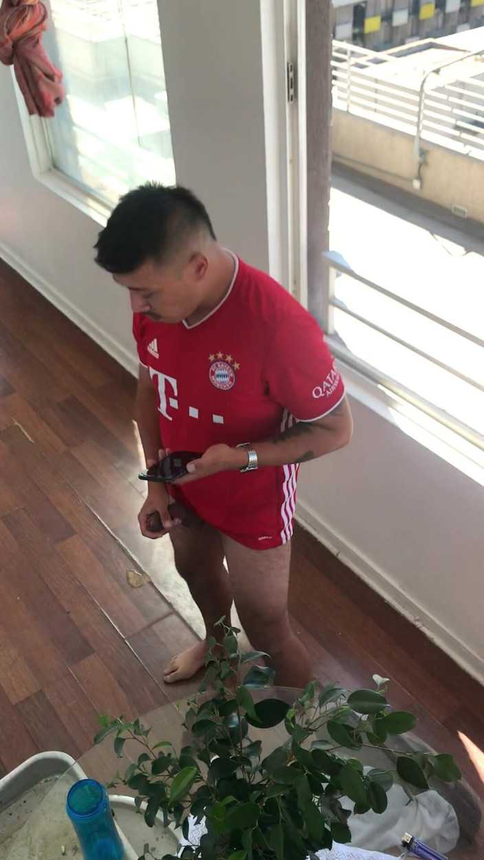 Hardnoisex: Horny Soccer Coach Caught Jerking off Next to Rooftop Window...