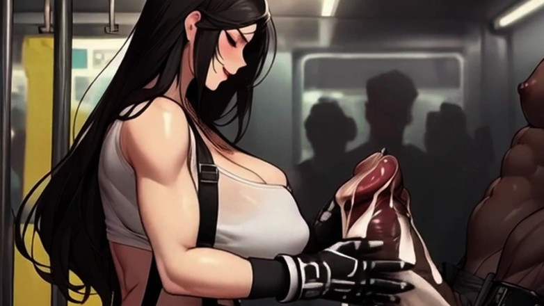 Spicy Toons: Tifa Searches for Dick on the Train