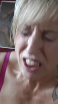 Nasty blonde mature gets cream inside of her