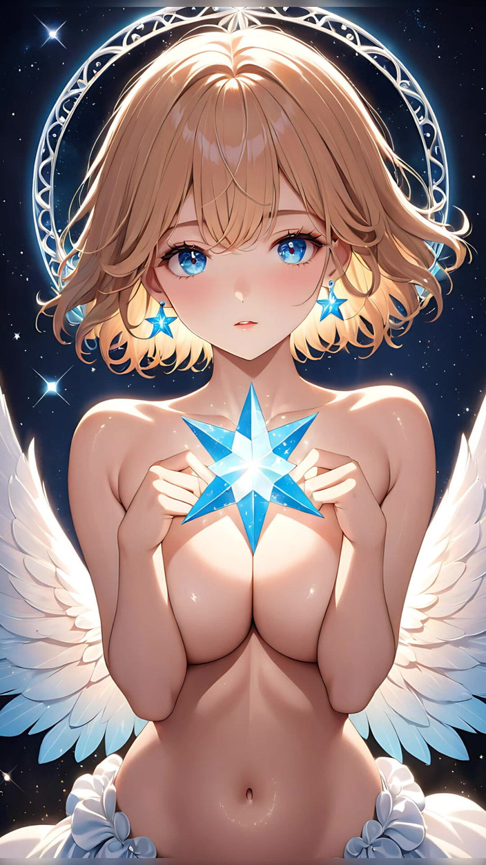 LustRender: Reflets de - une fille asiatique tient un miroir magique