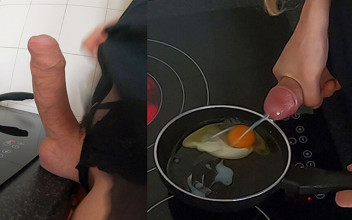 Horny Anne: Cooking Fried Egg with Cum and Eating It | Faphouse