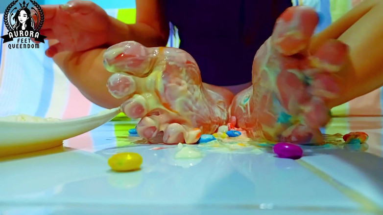 Queen Aurora: Lick My Messy Soles Clean!