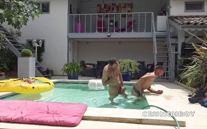 Twinks creampied by straight boys: Twink fucked raw by his friend in the swimming pool