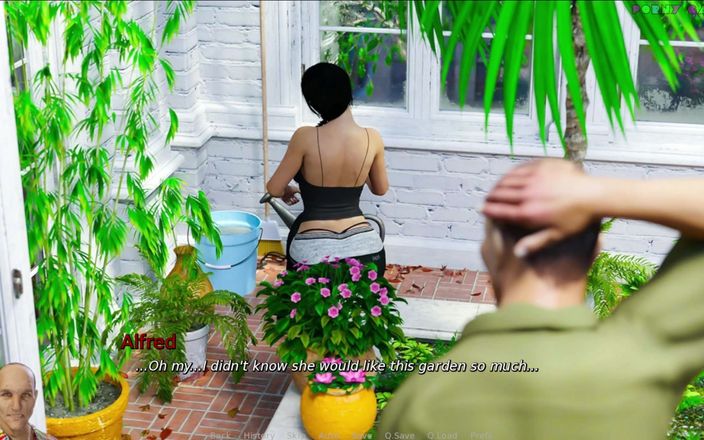 Porny Games: Anna - seks threesome hot bareng 2 pria tua besar sampai tertarik...