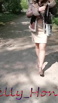 공원에서 아름다운 봄 산책