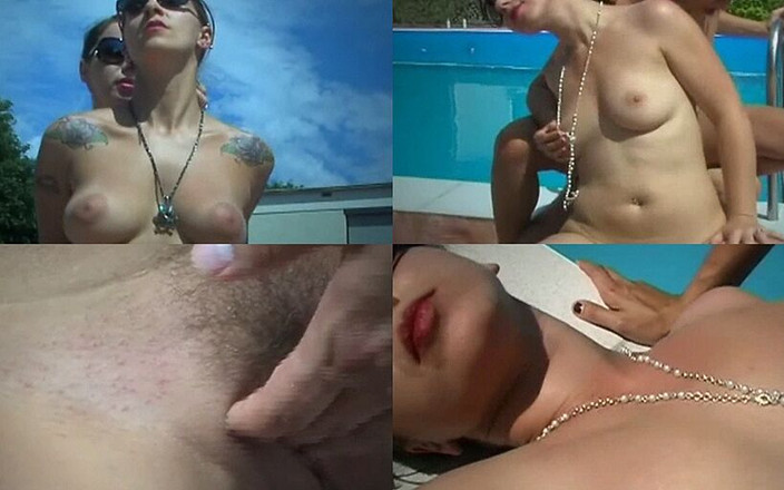 Lydia Privat: Seks threesome di kolam renang Mallorca