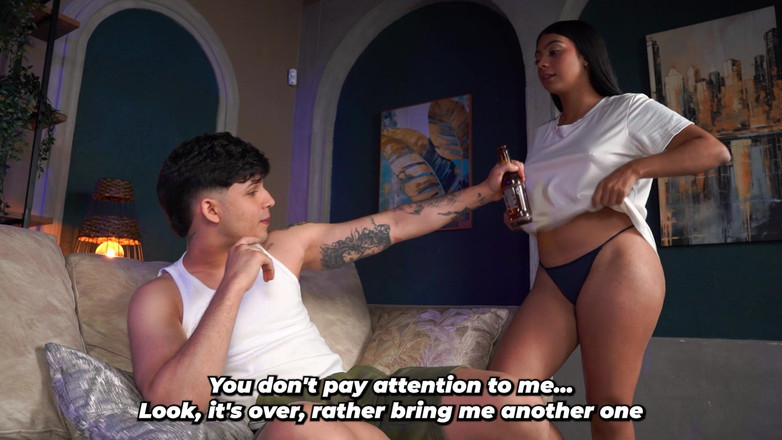 BigJackson: Kakak tiri ramping berambut cokelat tahu bagaimana meyakinkan saudara tirinya...