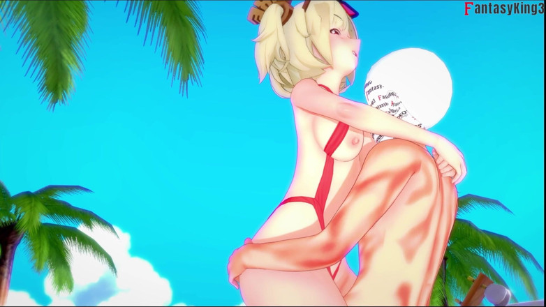 Fantasy king: Burnice Bikini Blowjob on the Beach - 2 - Zenless Zone Zero (zzz)