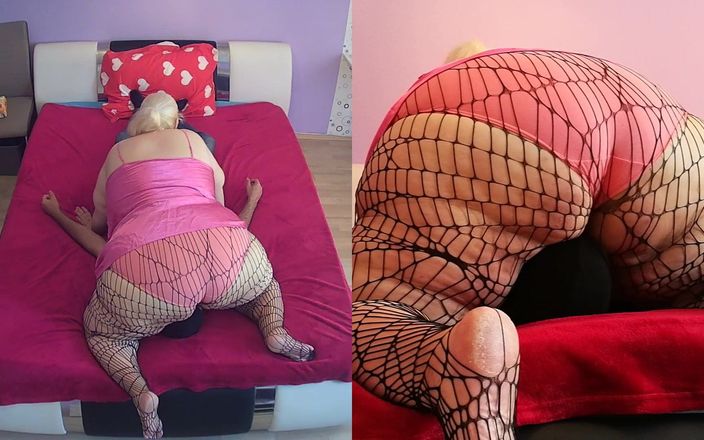Worshipped by Alex: Spider net pantyhose facesitting by a SSBBW