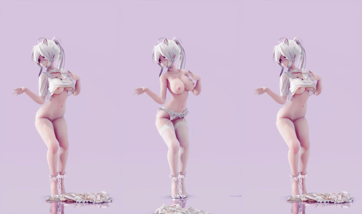 MikuMotion: [mmd] 弱音mago 修女服白丝旗袍脱衣舞