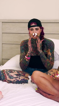 Three Girls in a Nonstop Sneezing Fit: Mars Solo, Inked2plz, Andi Wild