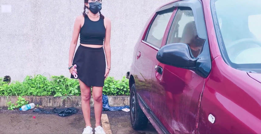 Ziya: Stranger Car Tyre Squirt, Road Side Pussy Finger and Squirt...