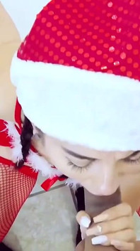 Seks dubur Krismas dengan Santa seksi