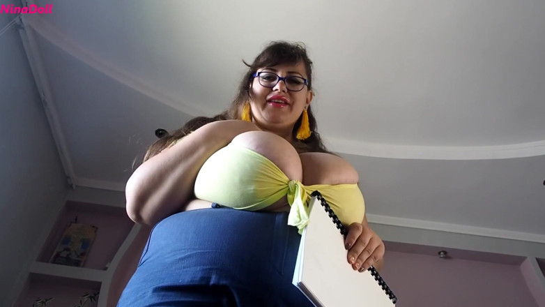 Nina Doll: Giantess notice you and seduce! BBW POV