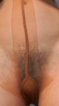 Draped in Sheer Tan Nylons