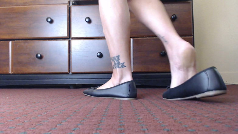 Abby Anna: Dirty feet ballet flats shoe play