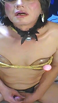 Tied up with a Rope and Ejaculated with a Boob Toy