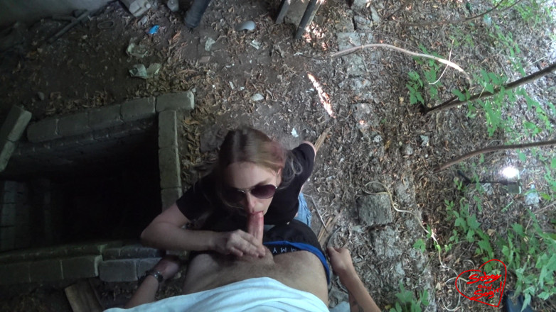 SOboyandSOgirl: Thug-girl sucks cock and eats cum outdoor - SOboyandSOgirl